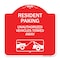 Signmission Tow Away Resident Parking Unauthorized Vehicles Towed Away With Car Tow Graphic, A-DES-RW-1818-22806 A-DES-RW-1818-22806 - alternate 1